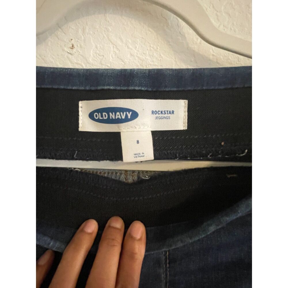 Old Navy Women's Rockstar Jeggings Jeans Size 8 Distressed Pull-On Ripped #17 - Picture 2 of 5